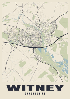 Witney Street Map Poster