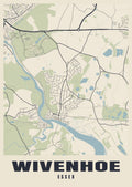 Street map poster of Wivenhoe, Essex
