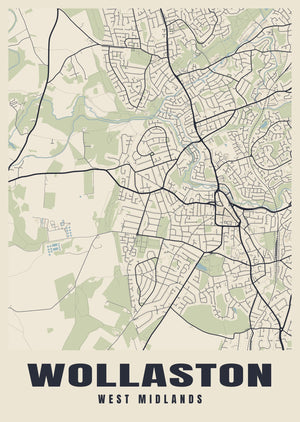 Wollaston Street Map Poster