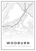 Street map poster of Wooburn village centre, Buckinghamshire