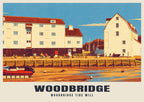 Woodbridge Tide Mill poster, Retro Railway style