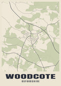 Street map poster of Woodcote, Oxfordshire