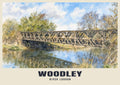 River Loddon, Woodley poster, English Watercolour style