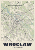 Street map poster of Wrocław, Lower Silesia