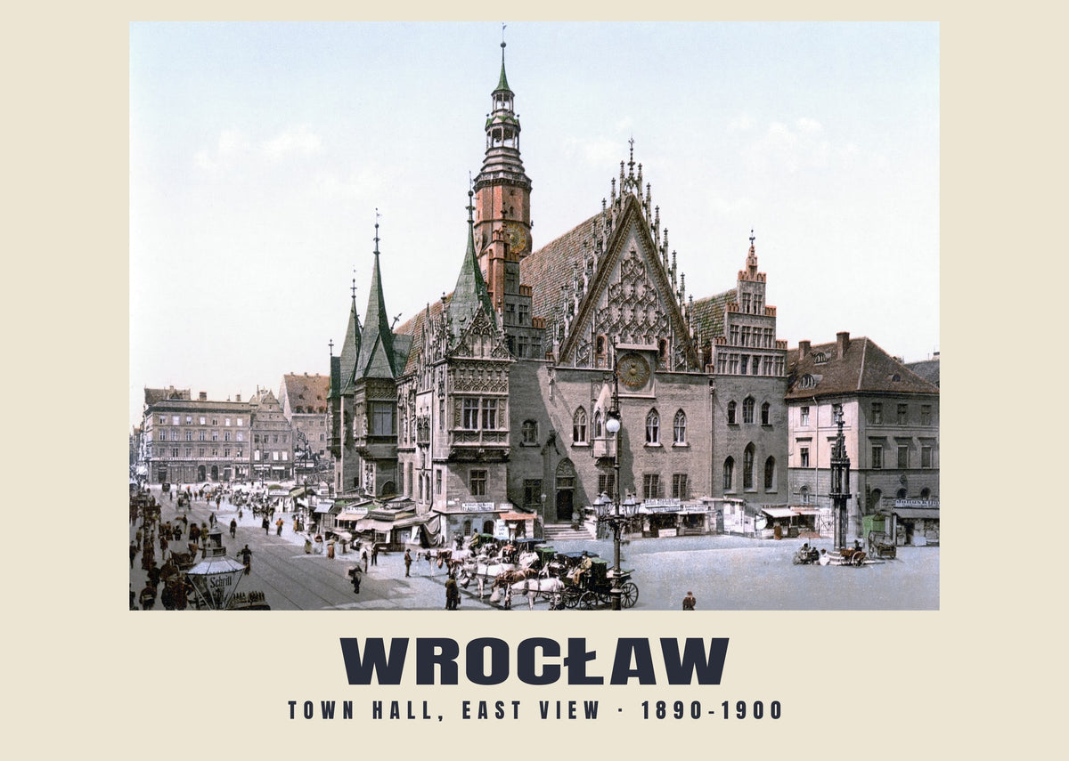 Stadhuis, uitzicht vanuit het oosten, Wrocław, 1890–1900