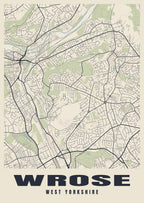 Street map poster of Wrose, West Yorkshire