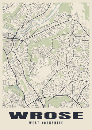 Wrose Street Map Poster