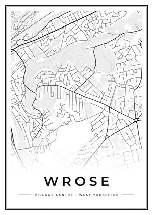Wrose Village Centre Street Map Poster