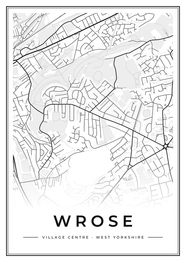 Wrose Village Centre Street Map Poster