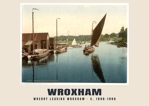 Wherry opuszczający Wroxham, ok. 1890–1900 Heritage Print