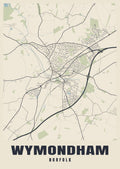 Street map poster of Wymondham, Norfolk