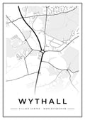 Street map poster of Wythall village centre, Worcestershire