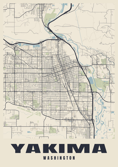 Yakima Street Map Poster