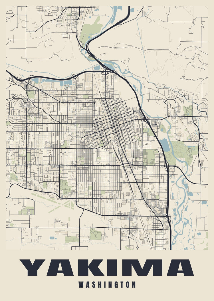 Yakima Street Map Poster
