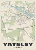 Street map poster of Yateley, Hampshire