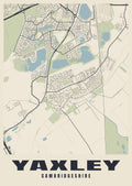 Street map poster of Yaxley, Cambridgeshire