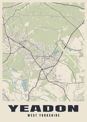 Yeadon Street Map Poster