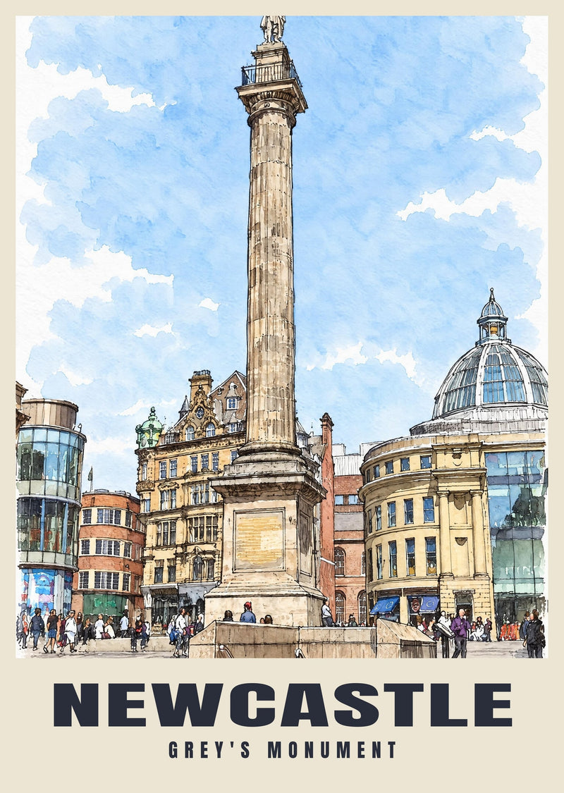 Grey’s Monument, Newcastle Poster