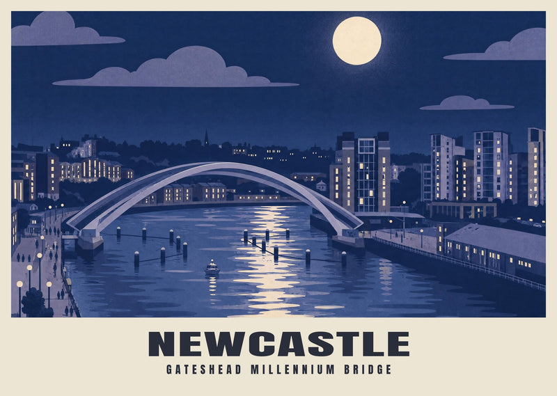 Poster der Gateshead Millennium Bridge, Newcastle