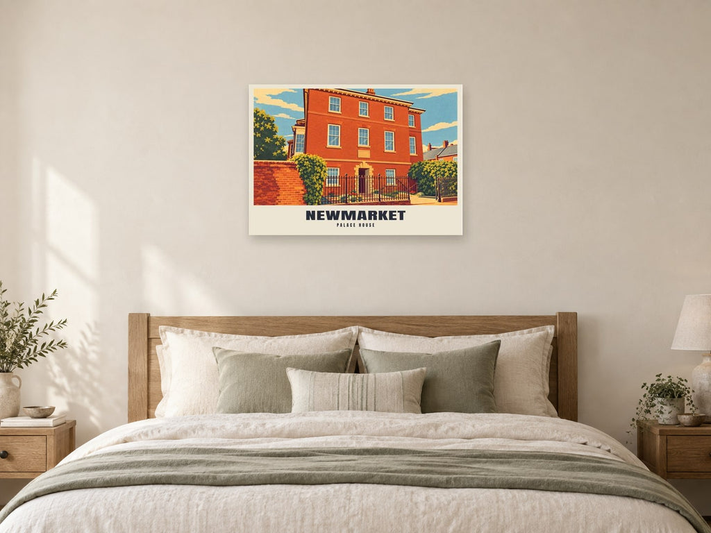 Palace House, Newmarket Poster at A1, as a poster, above a bed