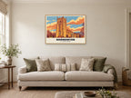 All Saints Church, Normanton Poster at A1, in a natural wood frame, in a sitting room