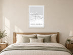 North Berwick Town Centre Street Map Poster at A1, as a poster, above a bed