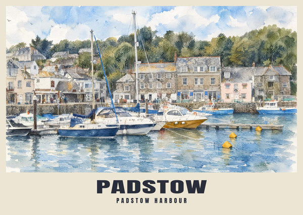 Póster del puerto de Padstow