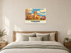 Pershore Abbey Poster at A1, as a poster, above a bed