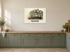 Broad Street, Reading, 1900s Heritage Print at A1, in a white frame, in a kitchen