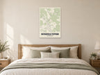 Rotherfield Peppard Street Map Poster at A1, as a poster, above a bed