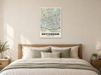 Rotterdam Street Map Poster at A1, as a poster, above a bed