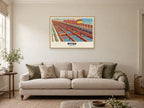 Ryde Pier Poster at A1, in a natural wood frame, in a sitting room