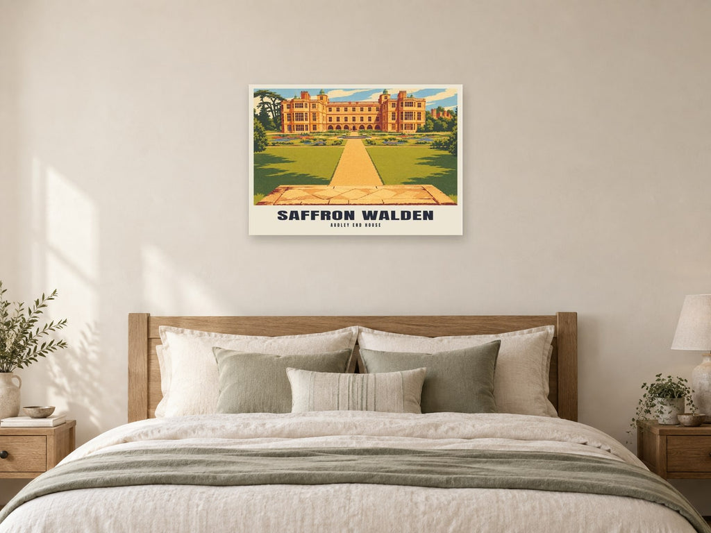 Audley End House, Saffron Walden Poster at A1, as a poster, above a bed