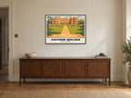 Audley End House, Saffron Walden Poster at A1, in a black frame, above a sideboard