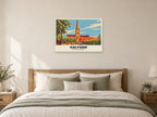 Salford Cathedral Poster at A1, as a poster, above a bed