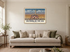 Saltburn Pier, Saltburn-by-the-Sea Poster at A1, in a natural wood frame, in a sitting room