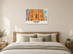 Selby Abbey Poster at A1, as a poster, above a bed
