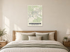 Sigmaringen Street Map Poster at A1, as a poster, above a bed