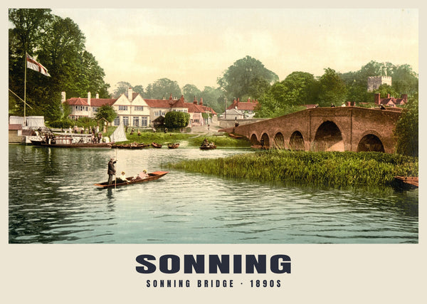 Sonning Bridge, ca. 1890–1900 Historischer Druck