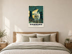 Sonning Bridge Poster at A1, as a poster, above a bed