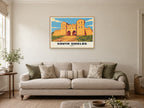 Arbeia, South Shields Poster at A1, in a natural wood frame, in a sitting room