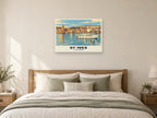 St Ives Harbour Poster at A1, as a poster, above a bed