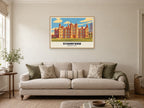 Burghley House, Stamford Poster at A1, in a natural wood frame, in a sitting room