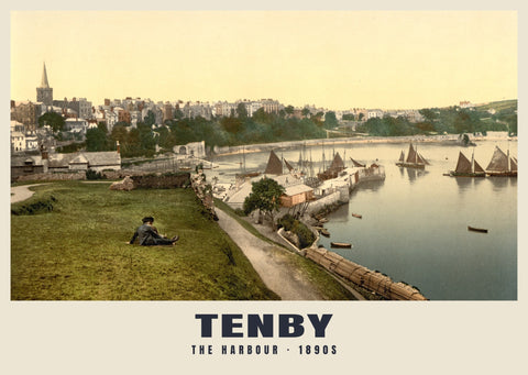 Port w Tenby, ok. 1890–1900, odbitka kolekcjonerska