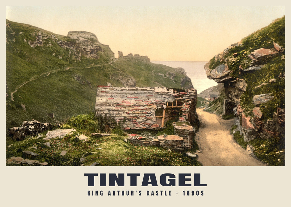 Castello di Re Artù, Tintagel, 1890–1900 circa, Stampa storica