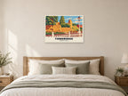 Tonbridge Castle Poster at A1, as a poster, above a bed