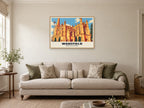 Wakefield Cathedral Poster at A1, in a natural wood frame, in a sitting room