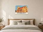 Waltham Abbey Church Poster at A1, as a poster, above a bed