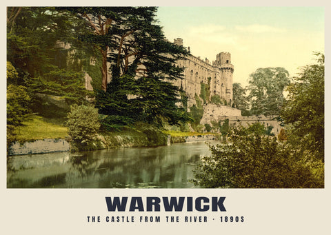 Il castello dal fiume, Warwick, 1890–1900 circa, Heritage Print