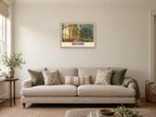 Cassiobury Park, Watford Oil Painting Poster at A2, in a natural wood frame, in a sitting room